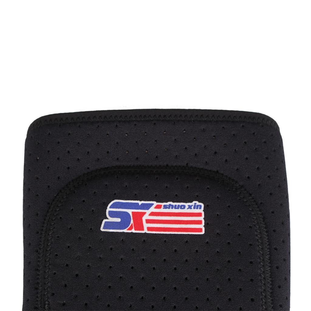 Black Knee Brace Compression Sleeve Patella Protector Pad Support Wrap