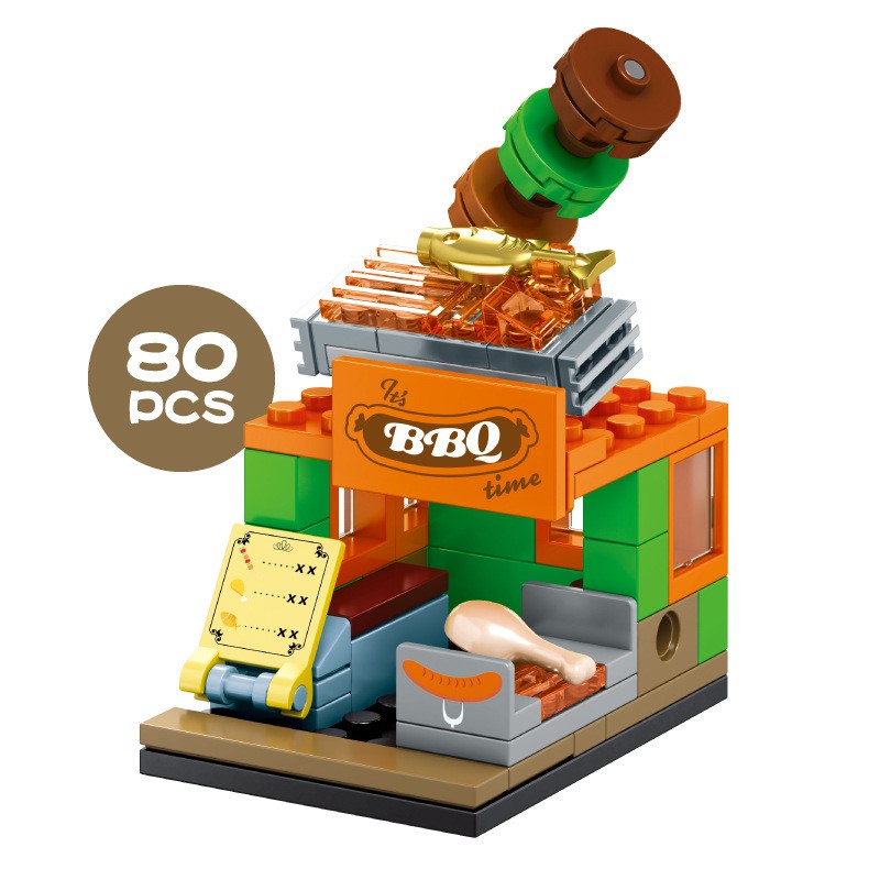 Combo 09 Mô Hình 3D Đồ Chơi Lắp Ráp Nhà Phố Thu Nhỏ-Giao ngẫu nhiên