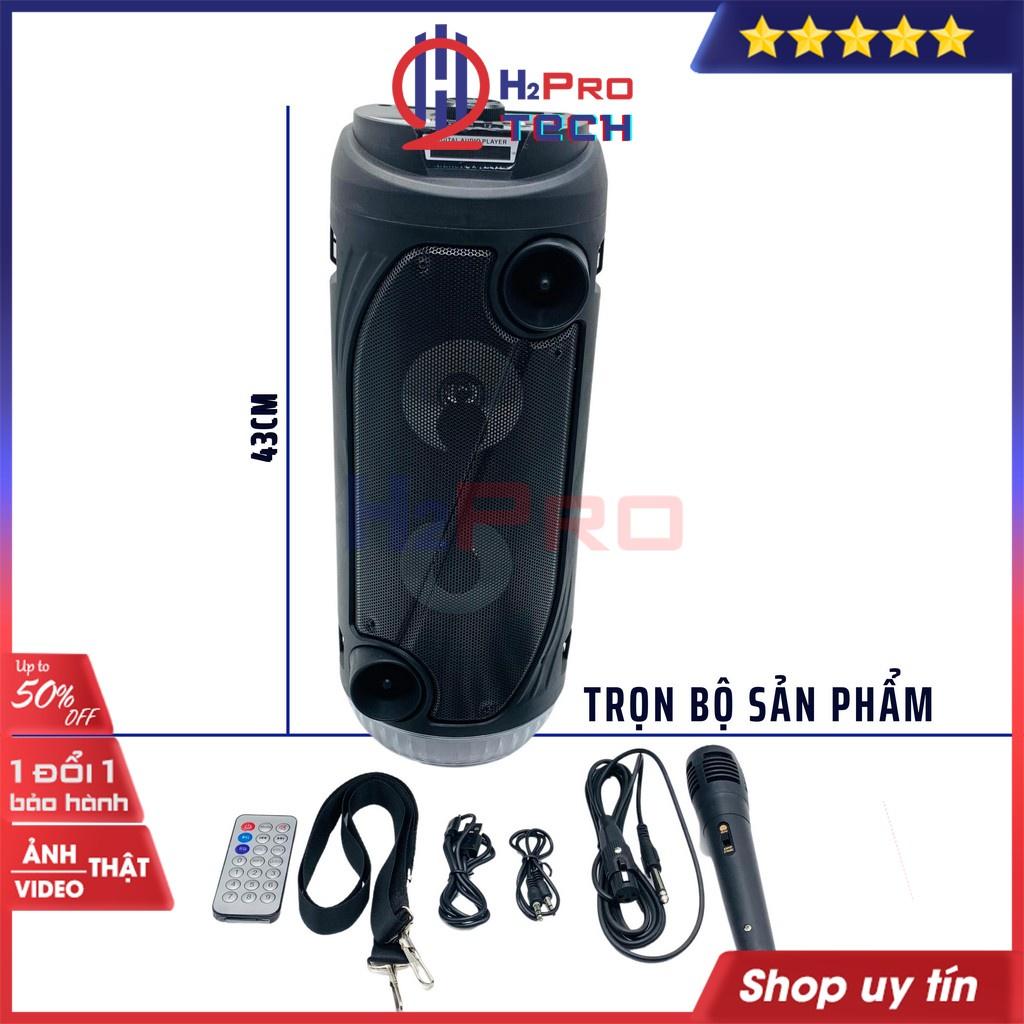 Loa Karaoke Bluetooth, Loa Nghe Nhạc Guyoga GA-805 Cao Cấp, 200W Bass Kép-Usb-TF-Đèn Led (Tặng Micro Có Dây)-H2Pro Tech