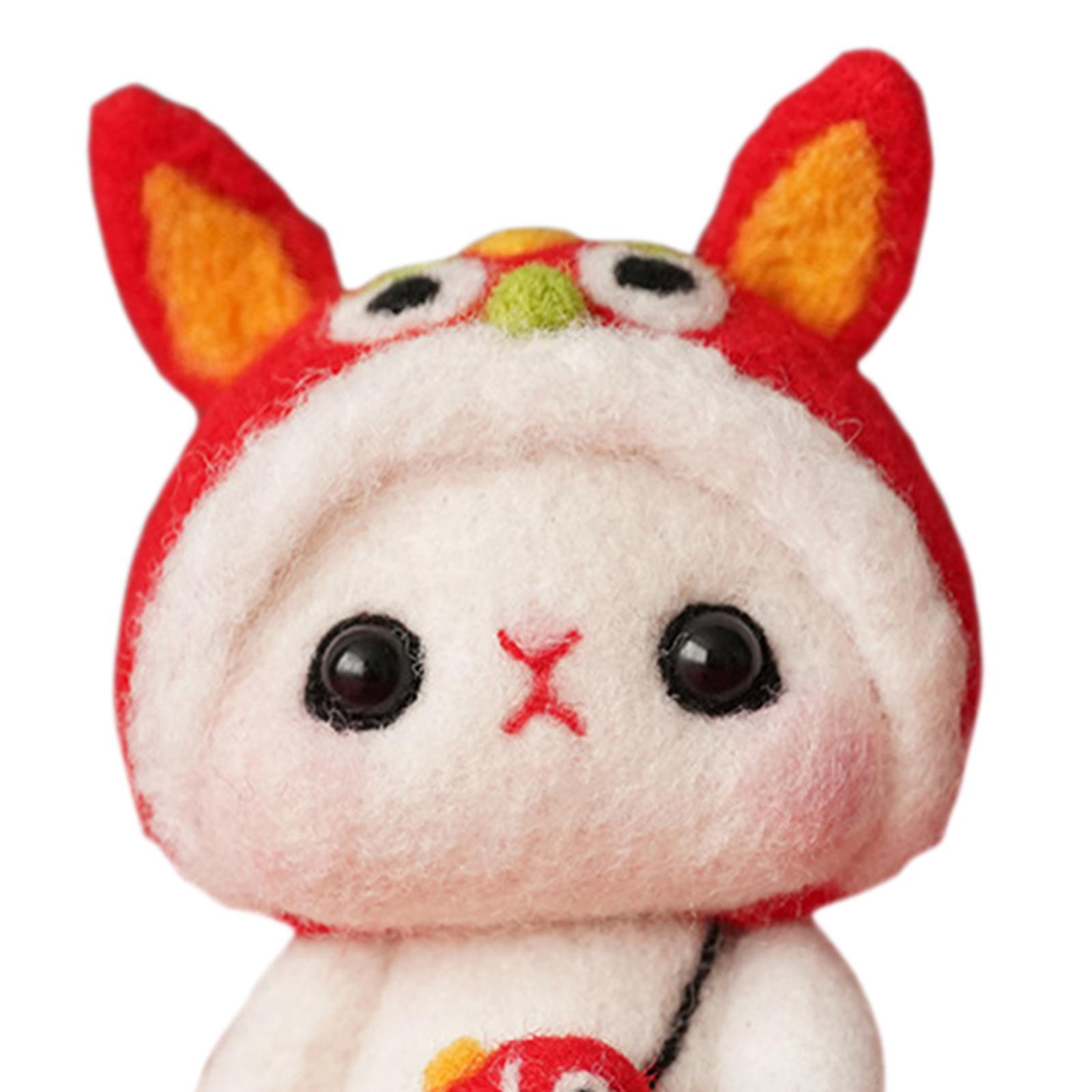 Felting Kit Starter Kit DIY Crafts Felt Animal Doll for Festival New Year