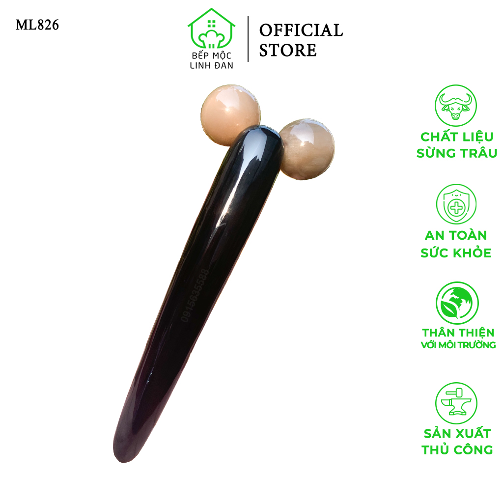 Cây Lăn Massage 3D Nâng Cơ Mặt Và Body Bằng Sừng Không Tĩnh Điện [ML826]