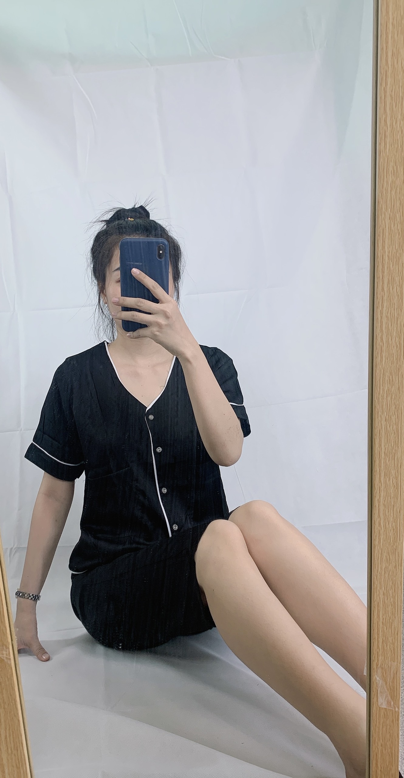 Pijama lưng nữ - đồ mặc nhà - vải lụa mềm mại