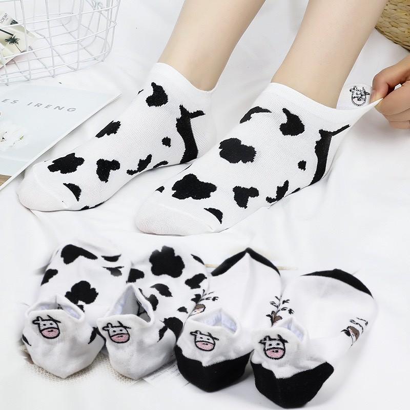 Vớ tất nam nữ unisex Bò Sữa cổ ngắn cực đẹp TN127