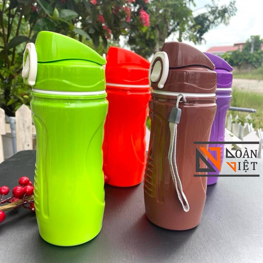 BÌNH NƯỚC HỌC SINH GIỮ NHIỆT 500ml- Công nghệ Nano- Nhựa PET bên ngoài chịu va đập mạnh, giữa là PU giữ lạnh HVCCLC