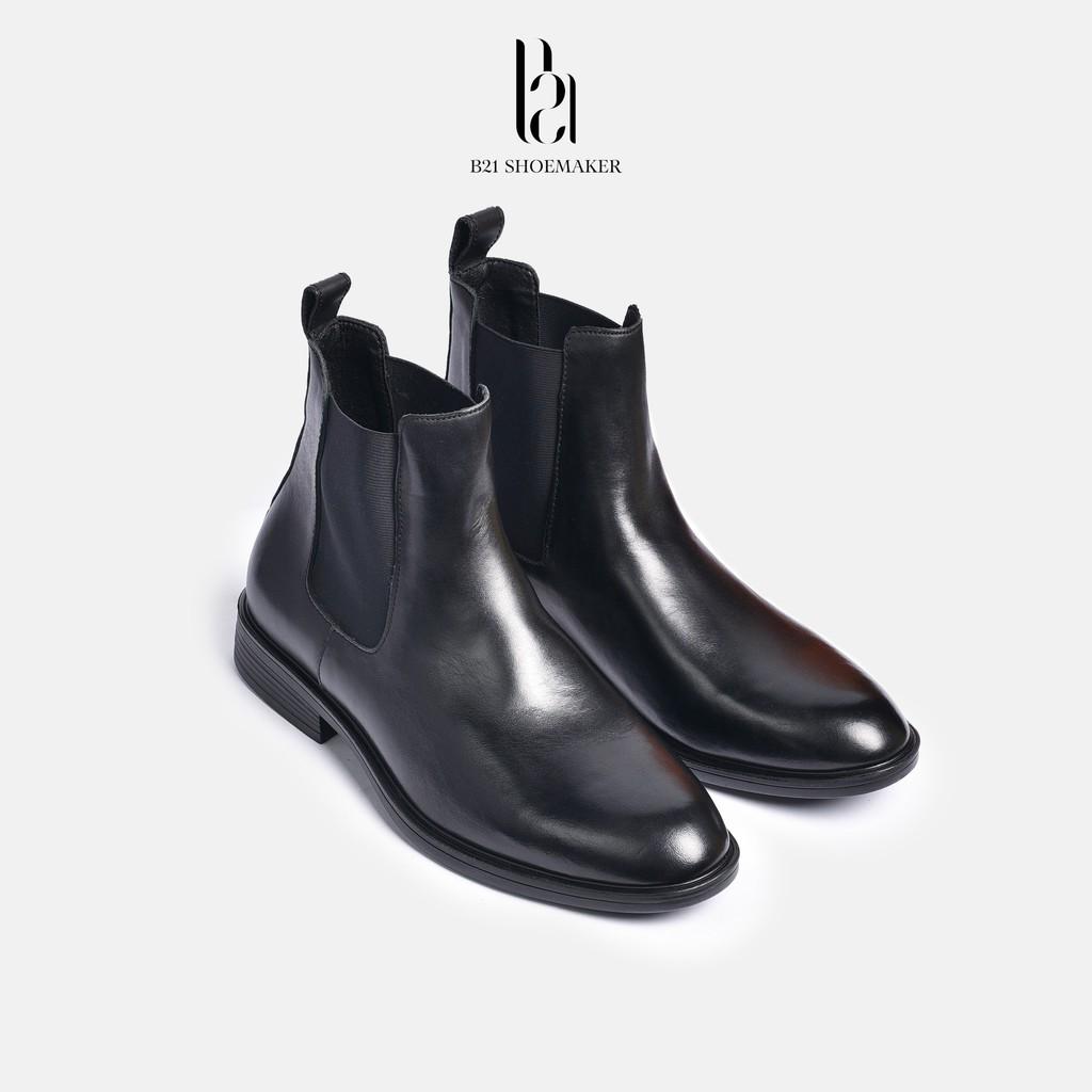 Giày Da Chelsea Boot B21 Shoemaker Cổ Cao Nam Công Sở Đế Cao Tăng Chiều Cao Da Bò Thật Classic Retro Vintage Full Box