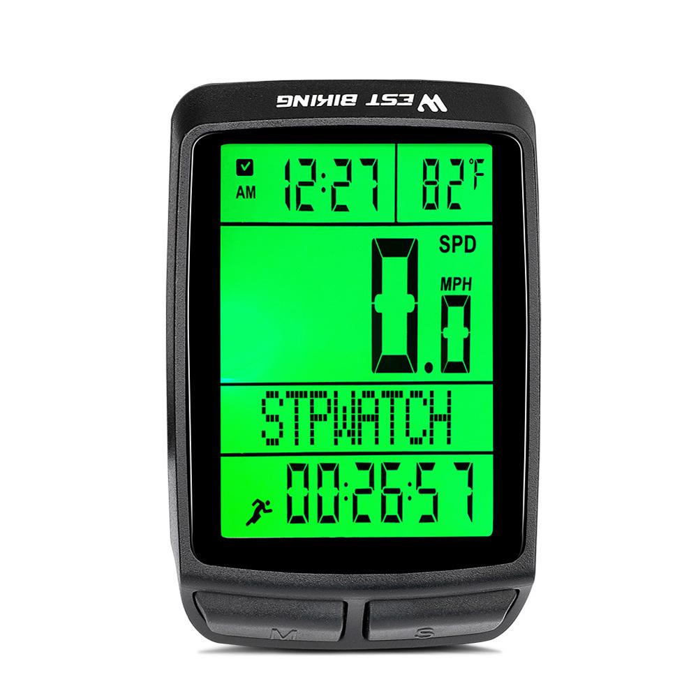 Đồng Hồ Bấm Giờ WEST BIKING Không Dây, 5 Ngôn Ngữ, Giao Diện Đa Chức Năng Dành Cho Chạy Xe Đạp, Leo Núi