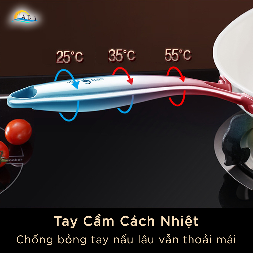 Chảo Chống Dính Bếp Từ Gốm 26cm Rán Bít Tết Chiên Trứng Cao Cấp Đạt Chất Lượng LFGB Đức SSGP