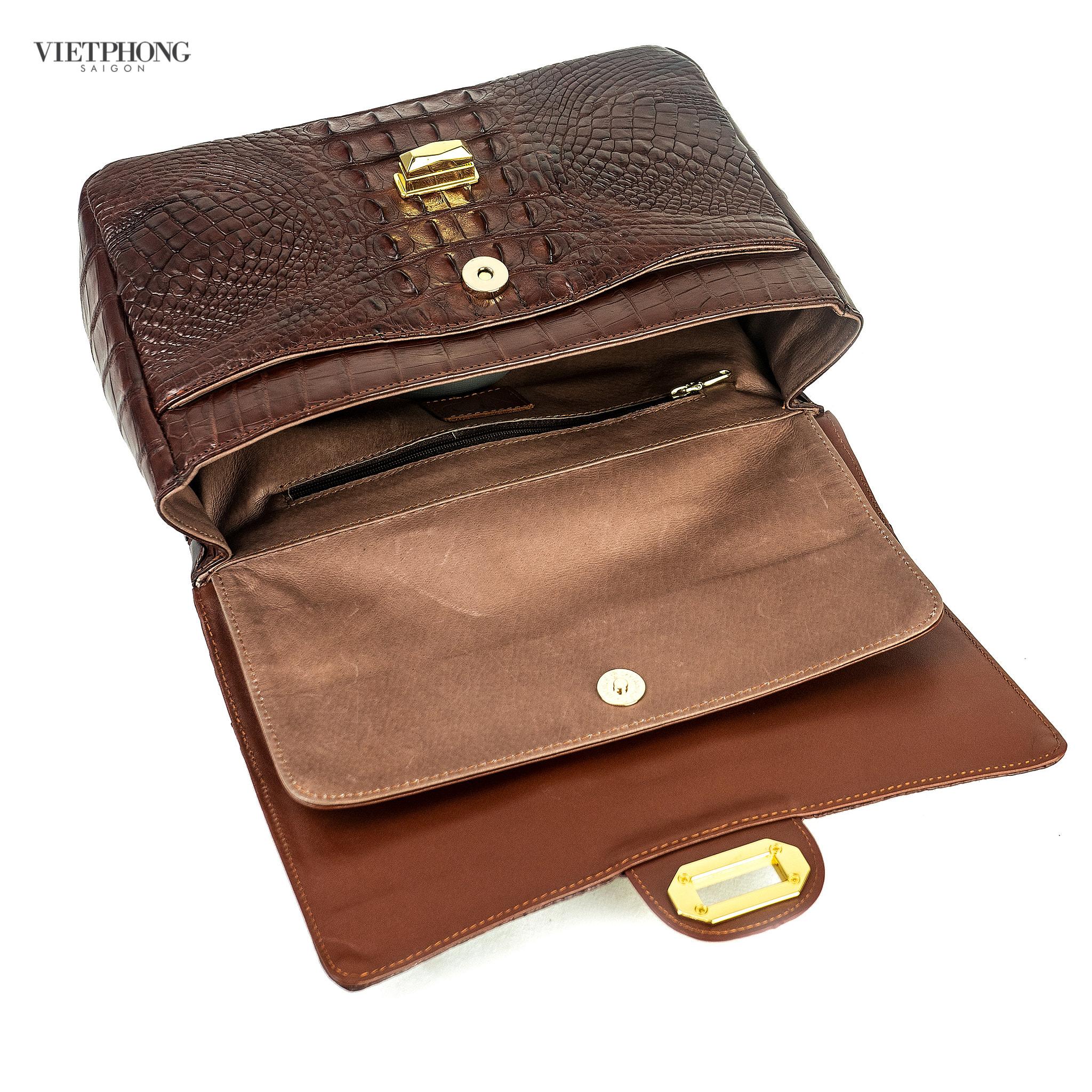 Túi xách da cá sấu nữ VIETPHONG Classic Bag T169