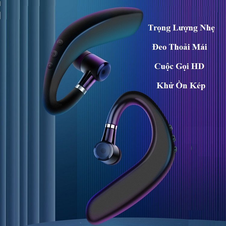 Tai Nghe móc tai dành cho tài xế S109 (Thiết kế dạng đeo 1 tai thuận tiện cho việc di chuyển - Micro thu âm rõ nét đem lại âm thanh trung thực trong cuộc trò chuyện)