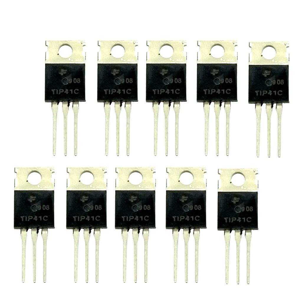 10x TIP41C NPN Transistor Công Suất Amp Chuyển Mạch Triode Đến-220 100V ...