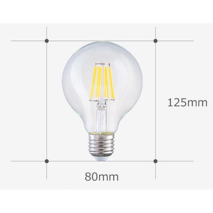 Bóng Đèn Led Edison G80 6W Đui E27, Bóng Đèn Màu Vàng Cổ ĐiểN Trang Trí Độc Đáo Hàng Chính Hãng