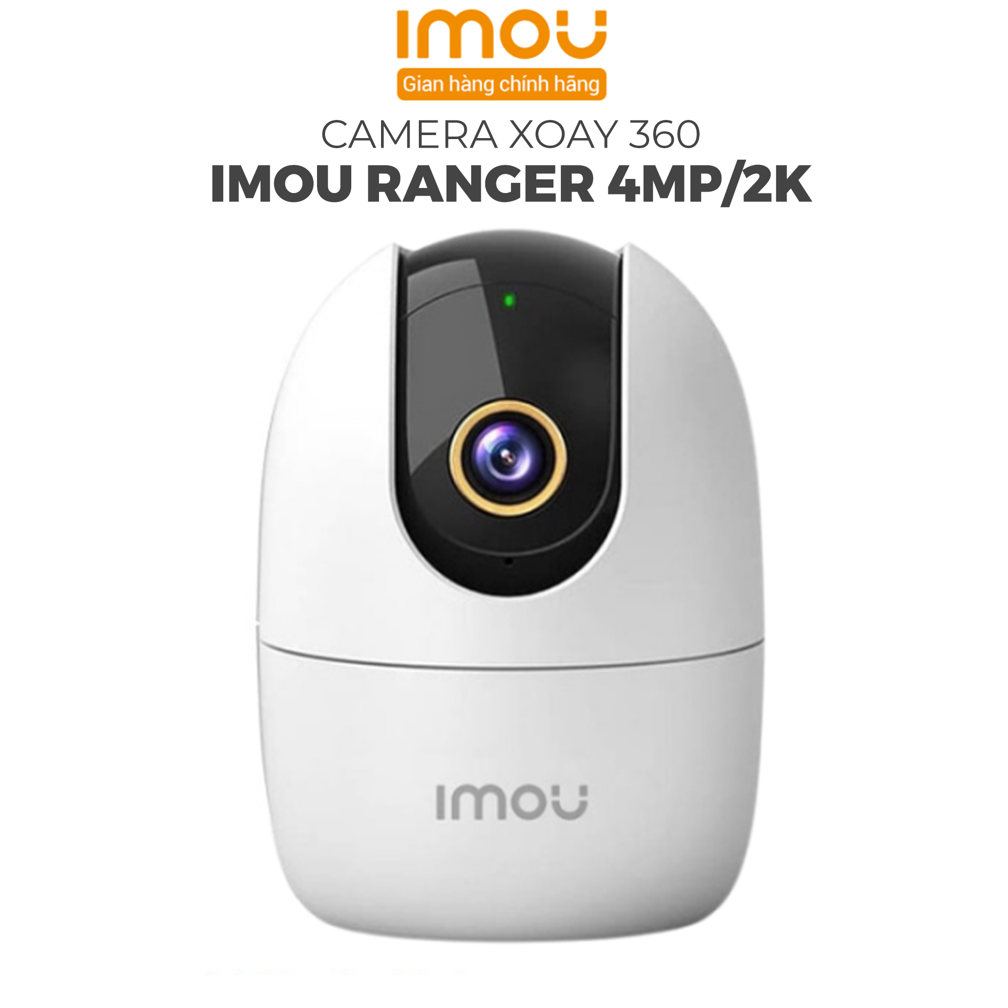 Camera IMOU Ranger 2, Camera Xoay 360, AI Phát hiện người, màng trập riêng tư 2MP4MP - Hàng Chính Hãng - Ranger 4MP2k