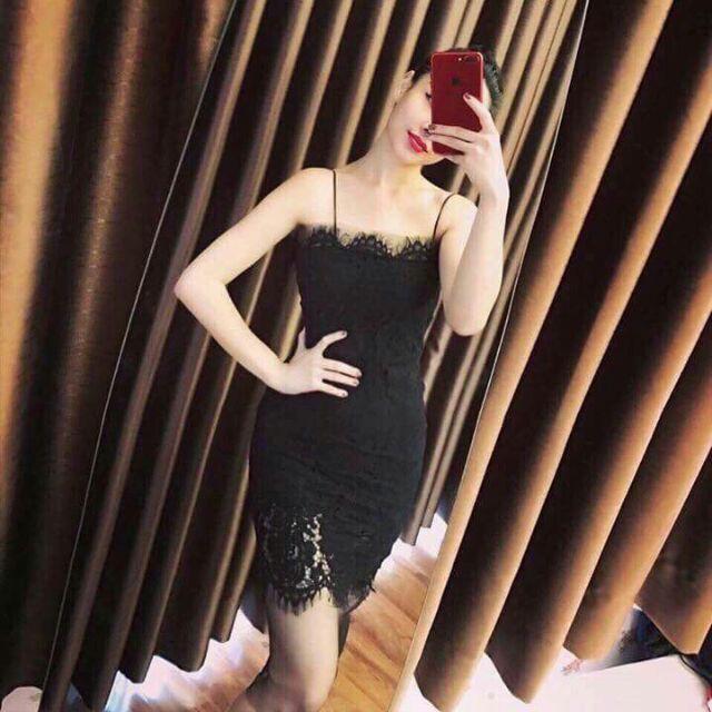 Đầm body 2 dây ren 2 lớp