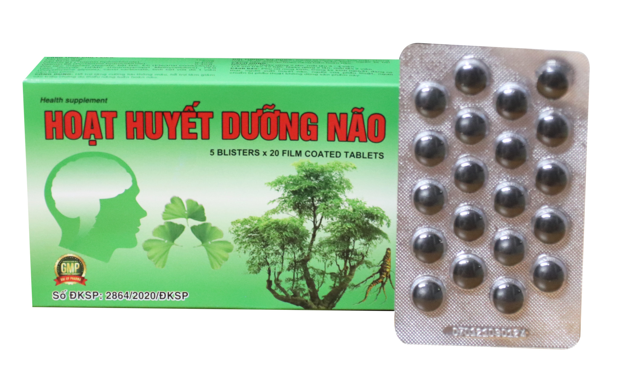 Hoạt huyết dưỡng não tăng cường trí nhớ giúp hoạt huyết, tăng cường trí nhớ, tăng tuần hoàn máu – Hộp 100 viên