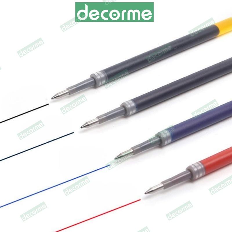 Ngòi bút bấm DecorMe ruột bút 11cm mực gel đen xanh đỏ ngòi 0.5mm dành cho bút gel bấm mực