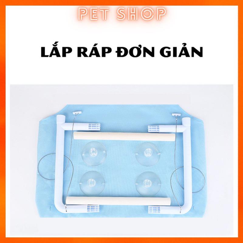 Võng Tắm Nắng Cho Mèo Treo Gắn Cửa Sổ, Thiết Kế Giác Hút Tiện Dụng, Dễ Dàng Lắp Ráp, Cho Mèo Nằm Chơi và Thư Giãn