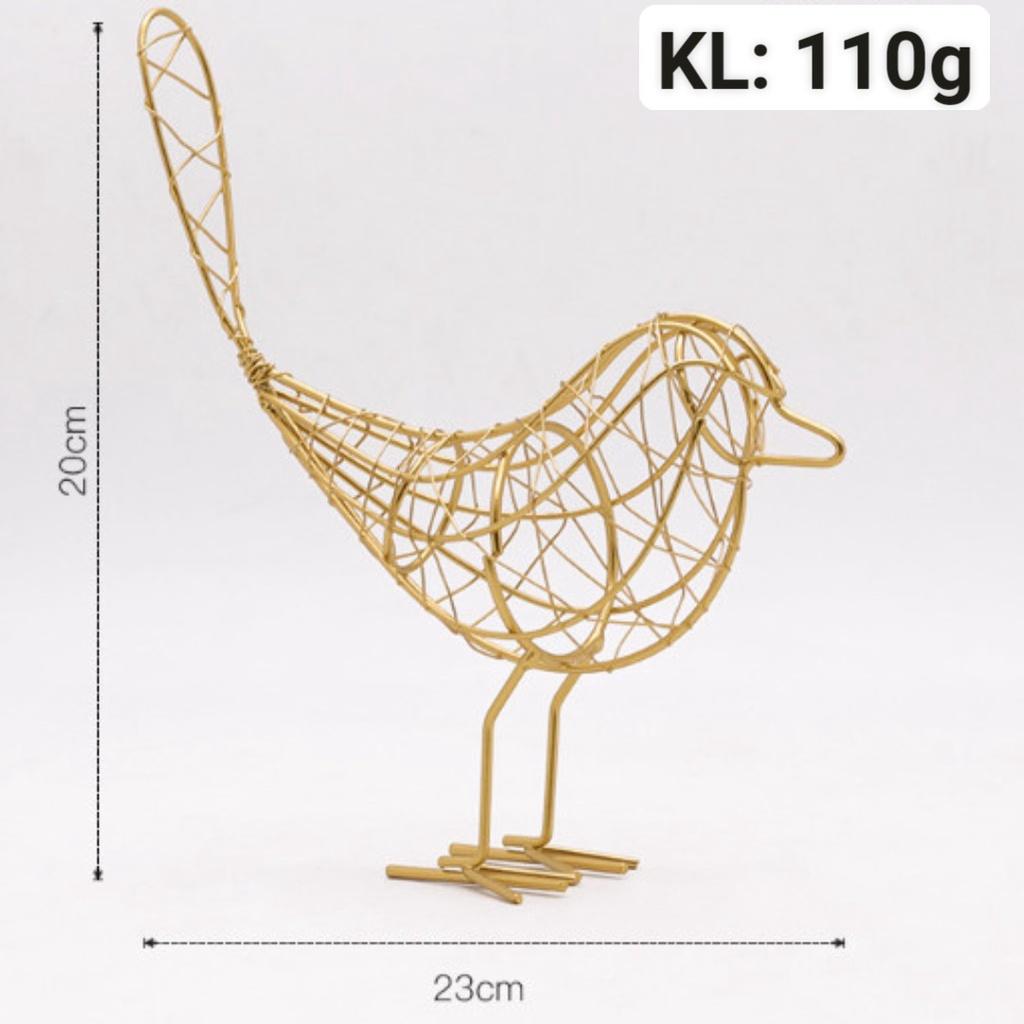 Tượng Mô Hình Chim Bằng Kim Loại Trang Trí Nhà Cửa, Phụ Kiện Chụp Ảnh Phong Cách Hiện Đại Góc Decor