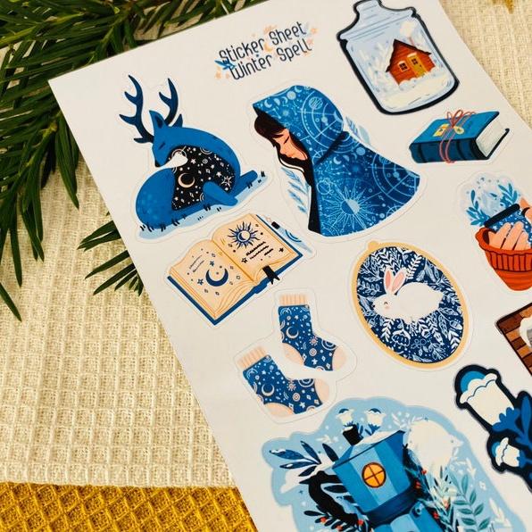 Sticker sheet winter spell - chuyên dán, trang trí sổ nhật kí, sổ tay | Bullet journal sticker - unim051