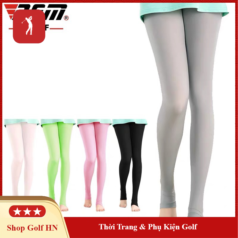 Quần tất golf nữ PGM thể thao nhiều màu xà cạp lụa chất cotton lạnh thoáng khí QT001 - Hàng Chính Hãng