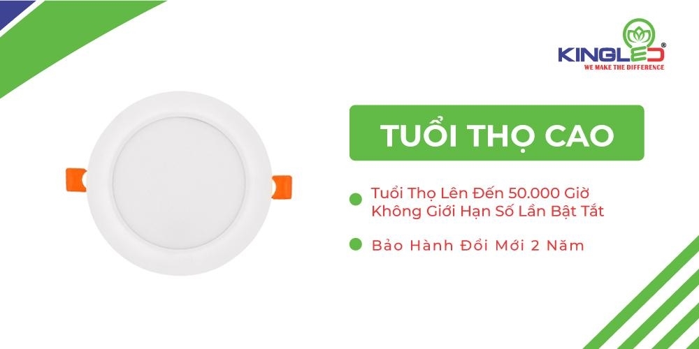 Đèn Âm Trần Ruby 8W Ø90 KINGLED