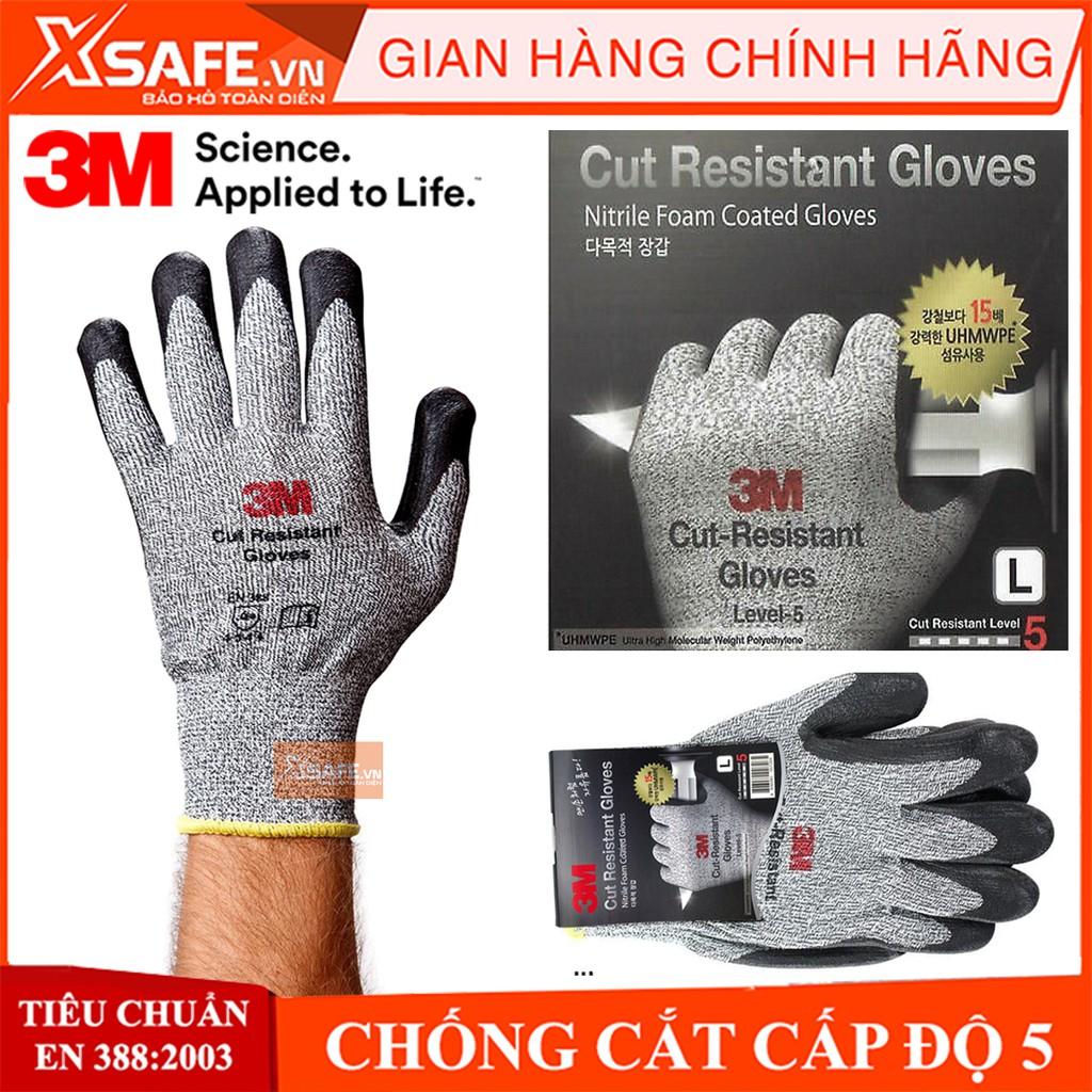 Găng tay chống cắt 3M cấp độ 5 phủ PU Găng chống cắt - chống mài mòn - xé rách - đâm xuyên theo tiêu chuẩn EN388 4543