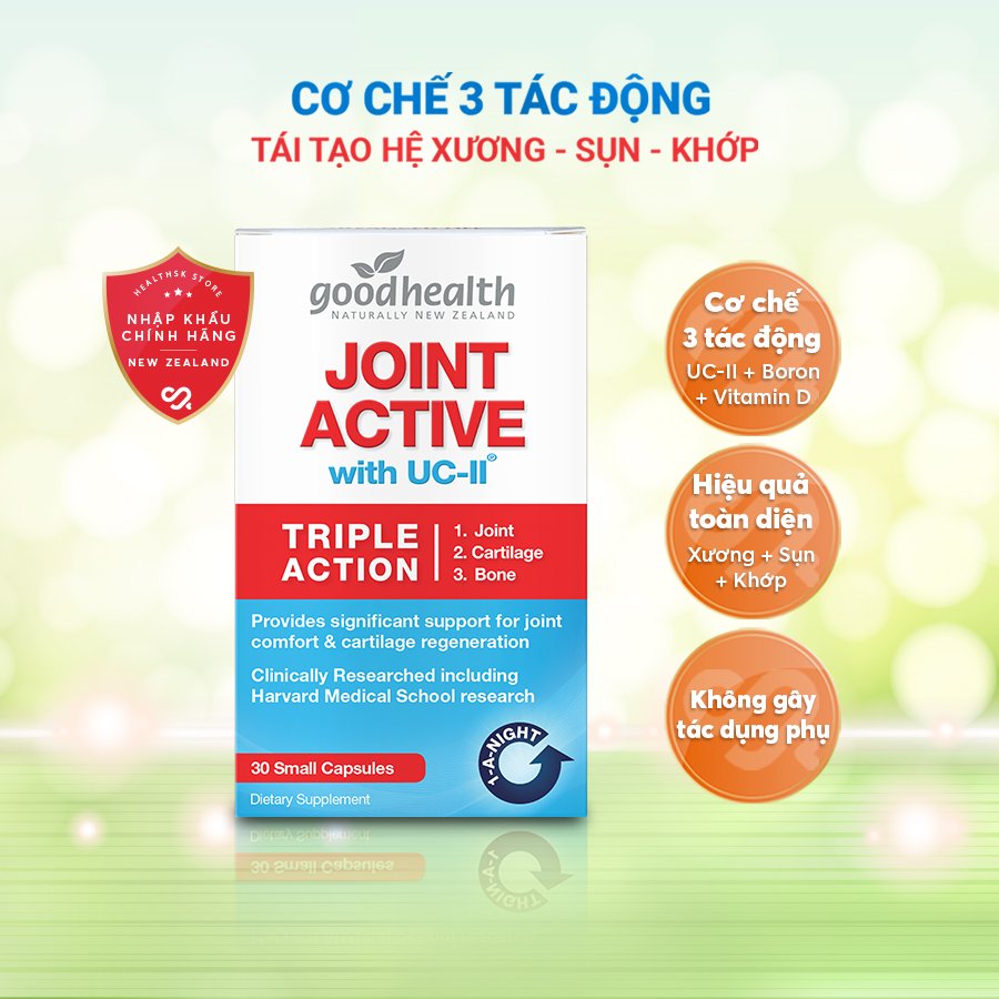 Mua Viên Sụn Khớp Goodhealth Joint Active - Với UC2 Tái Tạo Và Duy Trì Sụn  Khớp - Giúp Khớp Khỏe Dễ Dáng Vận Động – 100% Chính Hãng Từ New Zealan tại  sieuthitpcn | Tiki