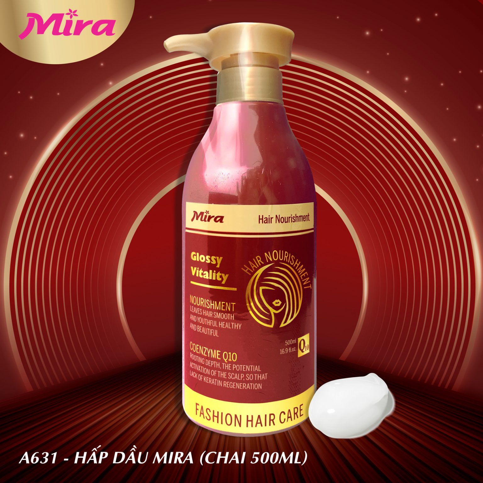 Hấp dầu Mira Hair Nourishment chai 500ml A631