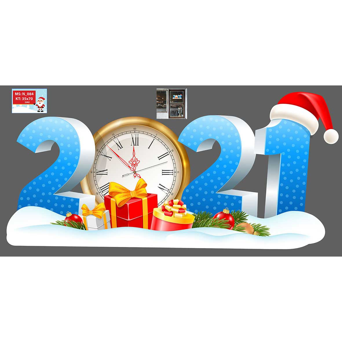 Decal trang trí giáng sinh combo số 28