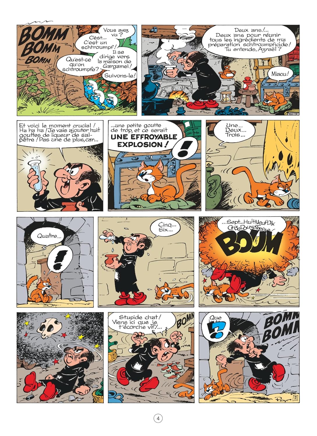 Sách truyện tranh tiếng Pháp - Les Schtroumpfs - Tome 10 - La Soupe Aux Schtroumpfs