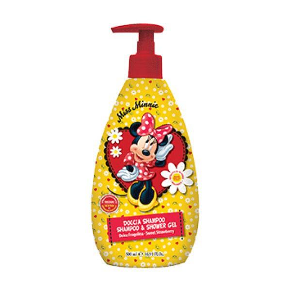 Gel tắm gội trẻ em minnie dâu tây và trà xanh