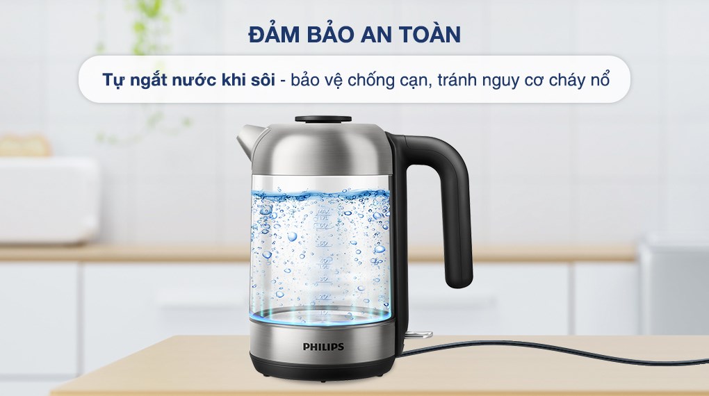 Bình đun siêu tốc Philips 1.7 lít HD9339/80 - Hàng chính hãng