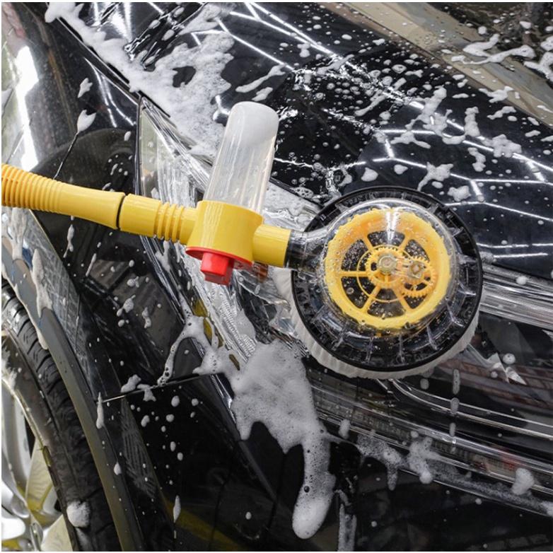 Chổi tự rửa xe ô tô, gậy tự rửa xe hơi, Dụng cụ tự rửa xe tại nhà kết hợp bàn chải xoay 360
