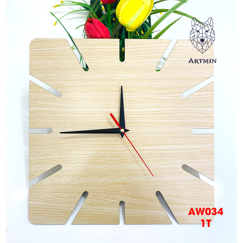 AW034 - Đồng Hồ Gỗ Decor Nhà Đẹp Lạ – Đồng Hồ Treo Tường Trang Trí
