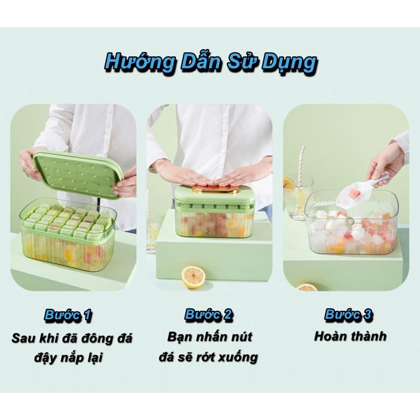 Bộ khay làm đá, ép lấy đá, đựng đá KACHEEG ICE TRAY Hanrui Shop VN