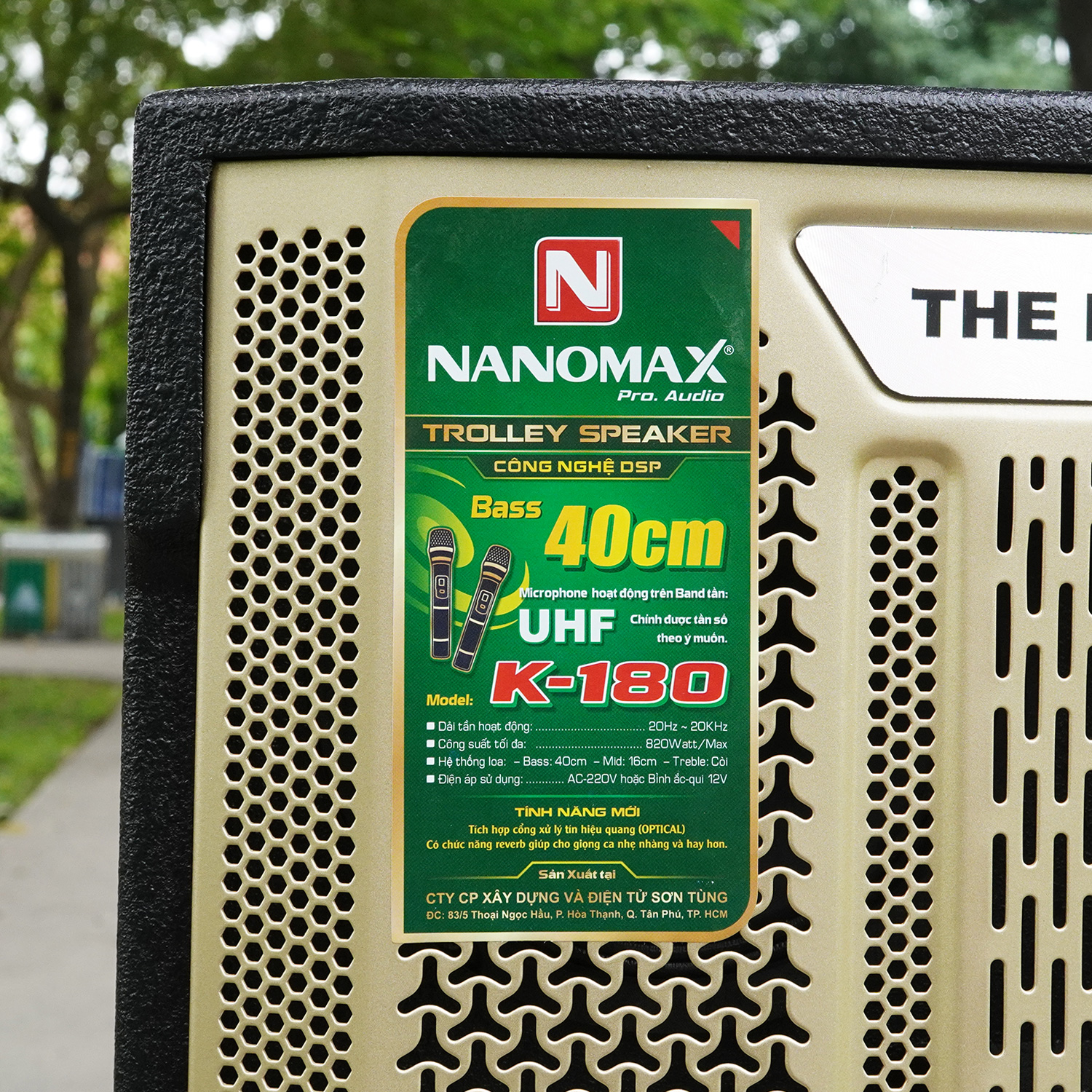 Loa Kéo Công Suất Lớn Nanomax K-180 K180 Bass 4 Tấc 40cm Công Suất 820w Karaoke Bluetooth Siêu Công Nghệ 2022 Hàng Chính Hãng