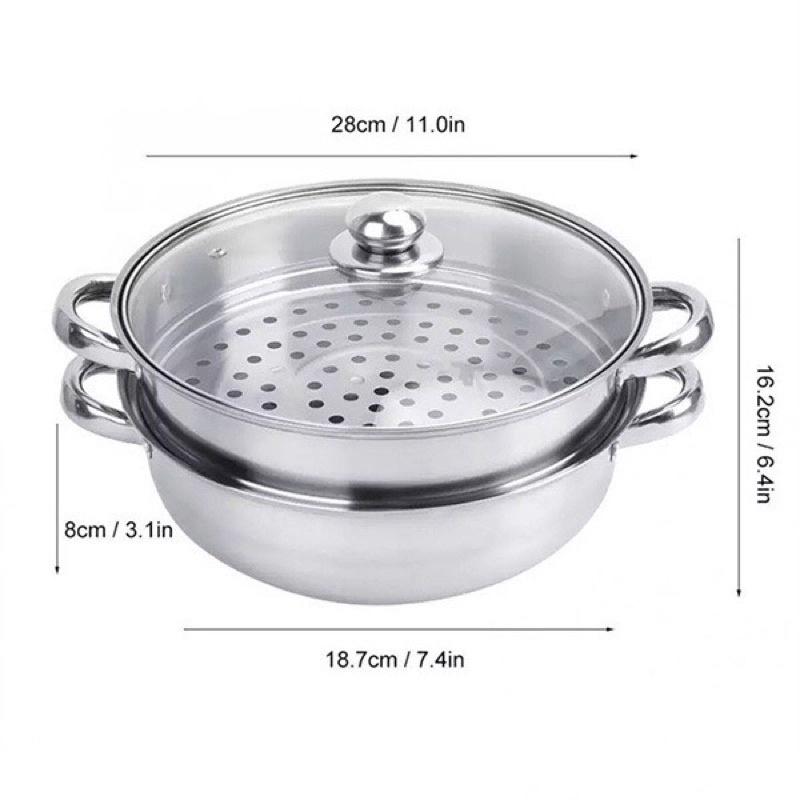 Nồi hấp inox 2 tầng đa năng