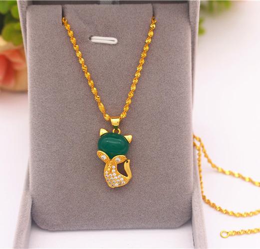 Dây chuyền vòng cổ hồ ly đá ấn tượng