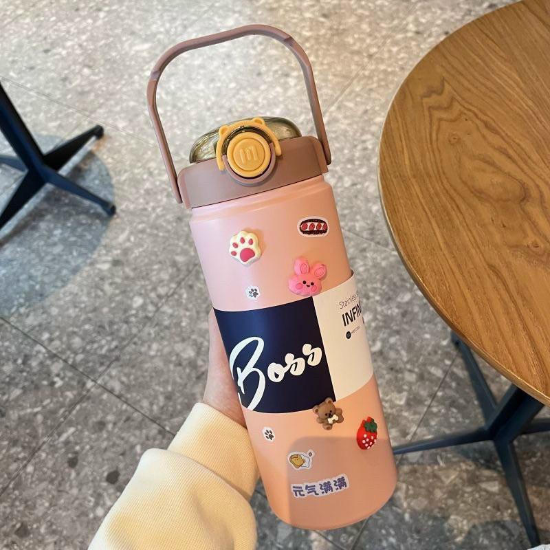 Bình giữ nhiệt BOSS 1200ml có quai xách,ống hút