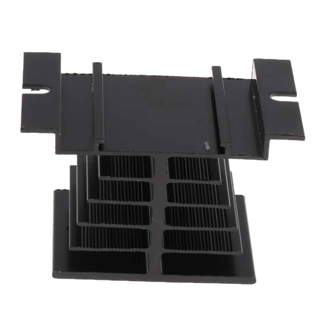 3xBlack  Heat Sink  80*50*50mm for SSR-10DA Heat Dissipation