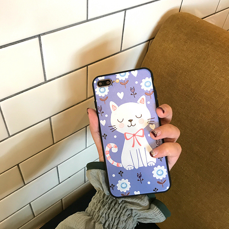Ốp lưng mèo trắng xinh đẹp dành cho iphone 6-6s-6 plus-6s plus-7-7 plus-8-8 plus