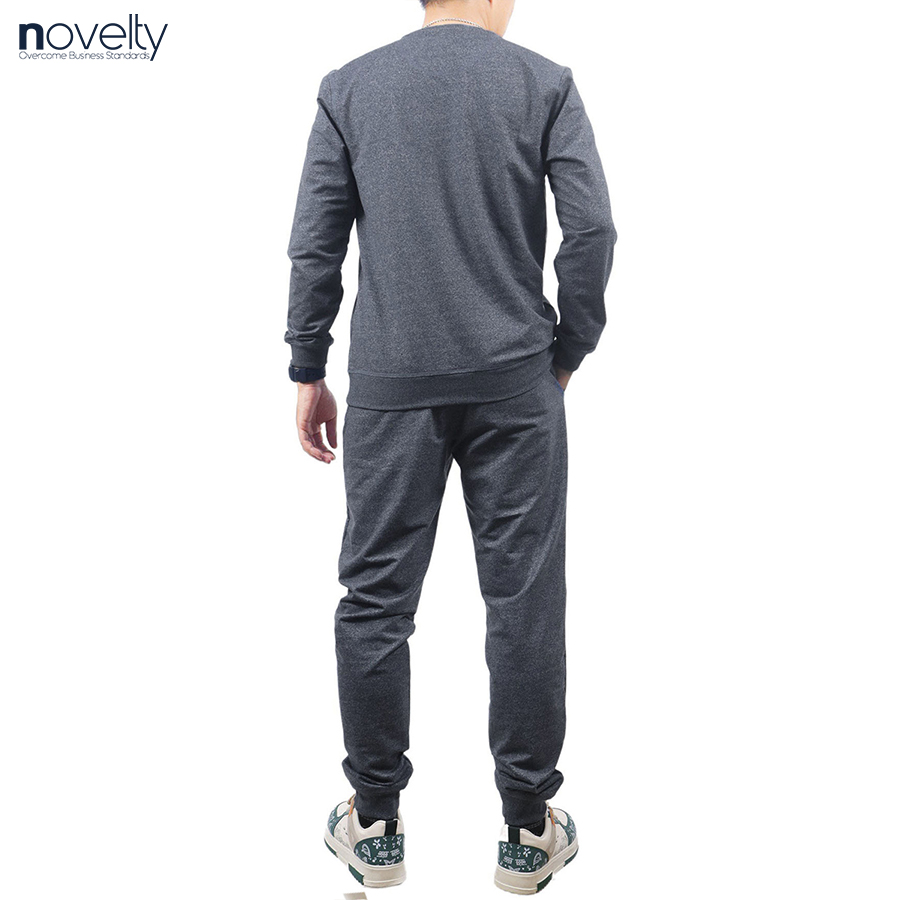 Bộ nỷ chui đầu họa tiết phản quang Novelty Regular fit xanh xám đậm NBNMMDMT3R230635B