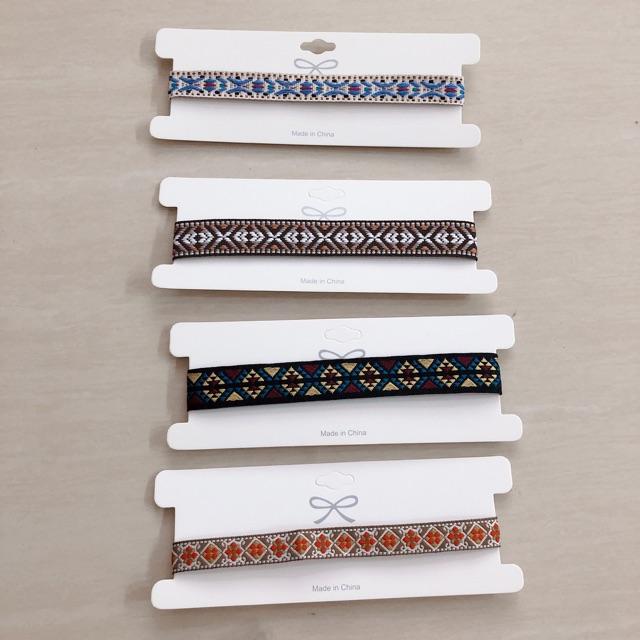 Vòng cổ boho vintage xinh xắn - Choker thổ cẩm