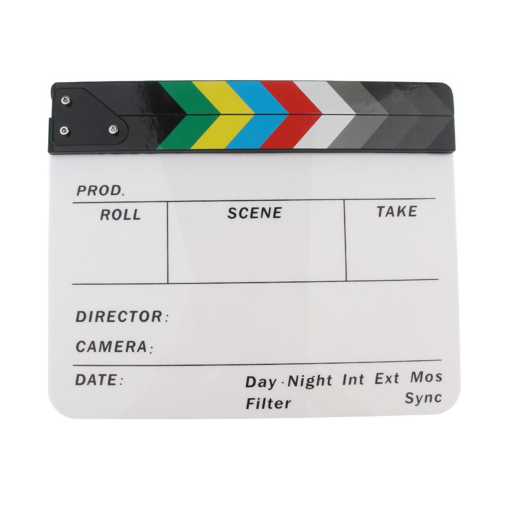 Movie Clapboard with Colorful Written Clapper  Microfilm Props