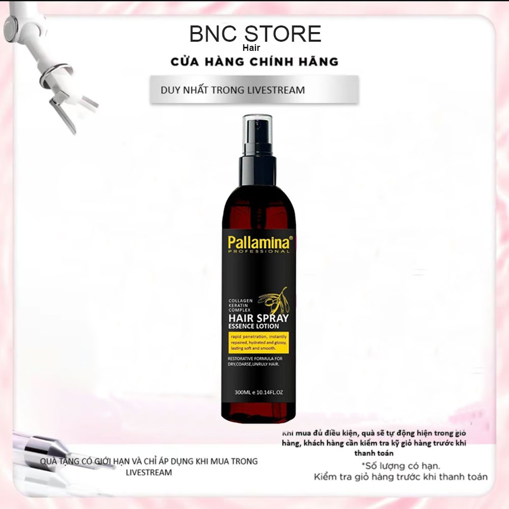 Xịt Dưỡng Tóc Pallamina 300ML Cung Cấp Protein Cấp Ẩm, Gỡ Rối Cho Tóc Chắc Khỏe, Thẳng Mượt