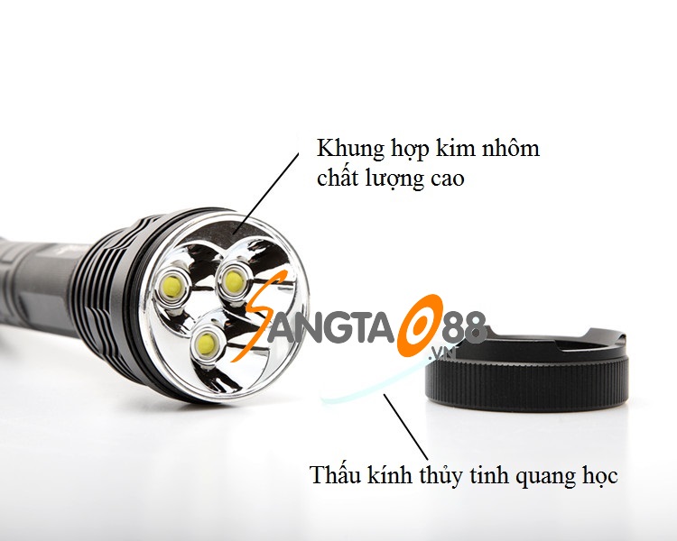 Đèn pin siêu sáng 3 led P50 bản cao cấp