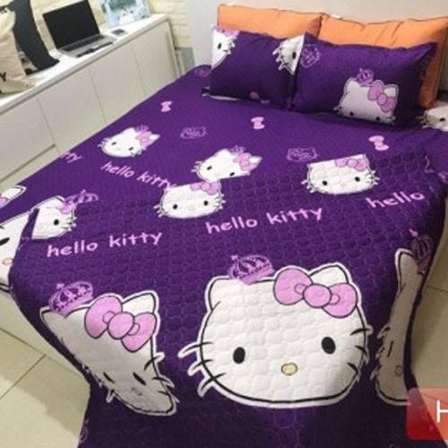 ĐỦ 5 MÓN GA GỐI CHĂN HÈ TRẦN BÔNG MẪU GẤU KÈM 1 VỎ GỐI ÔM