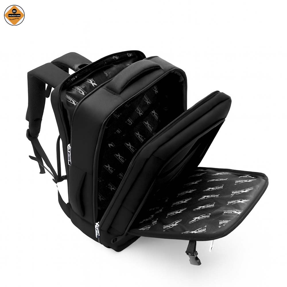 Balo đa năng cỡ lớn Xbags Leader Pro XB2010 màu đen, balo du lịch – đi làm đựng laptop 17 inch