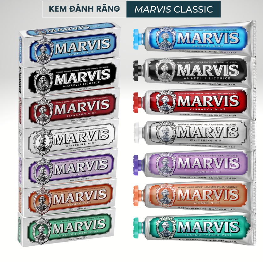 [Chính hãng] Kem đánh răng Marvis Toothpaste tuýp 25ml Italy 7 hương vị classic