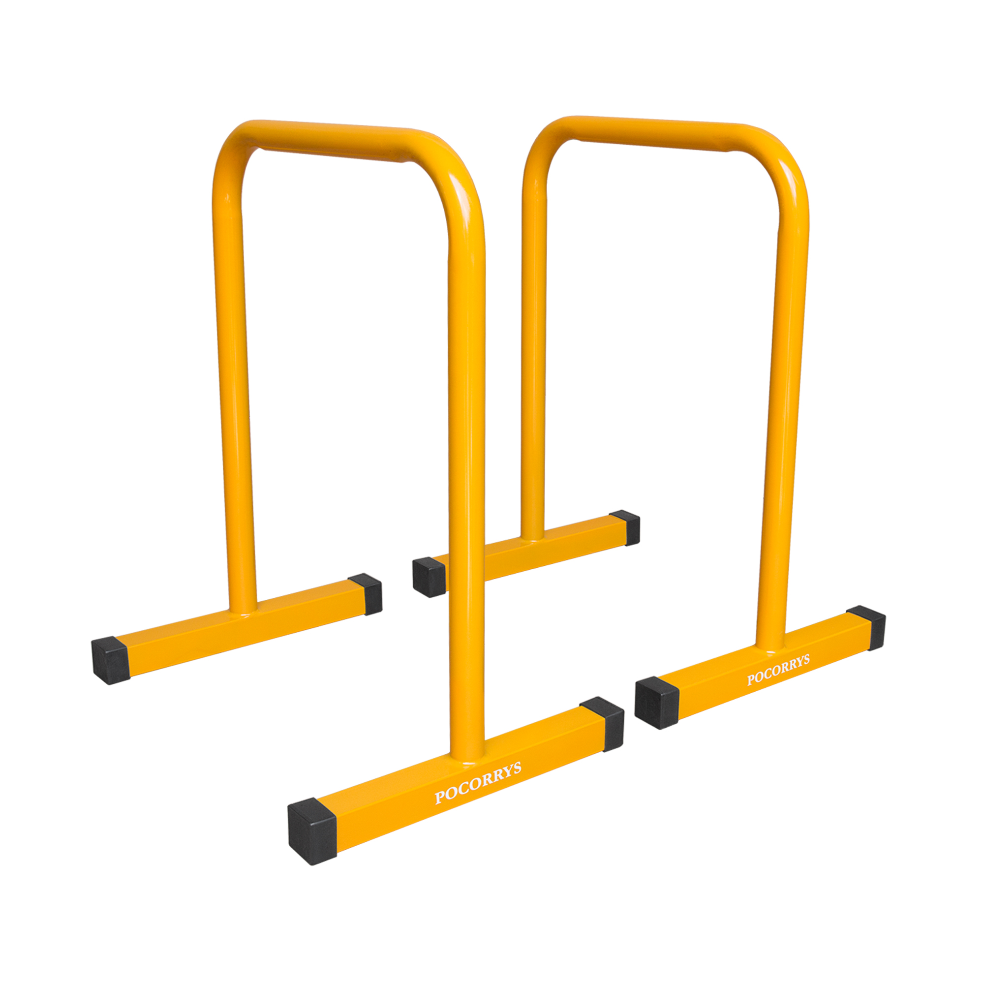 Xà kép Parallettes Dip Bars cao 83cm, Pocorrys PADS-02, Màu vàng