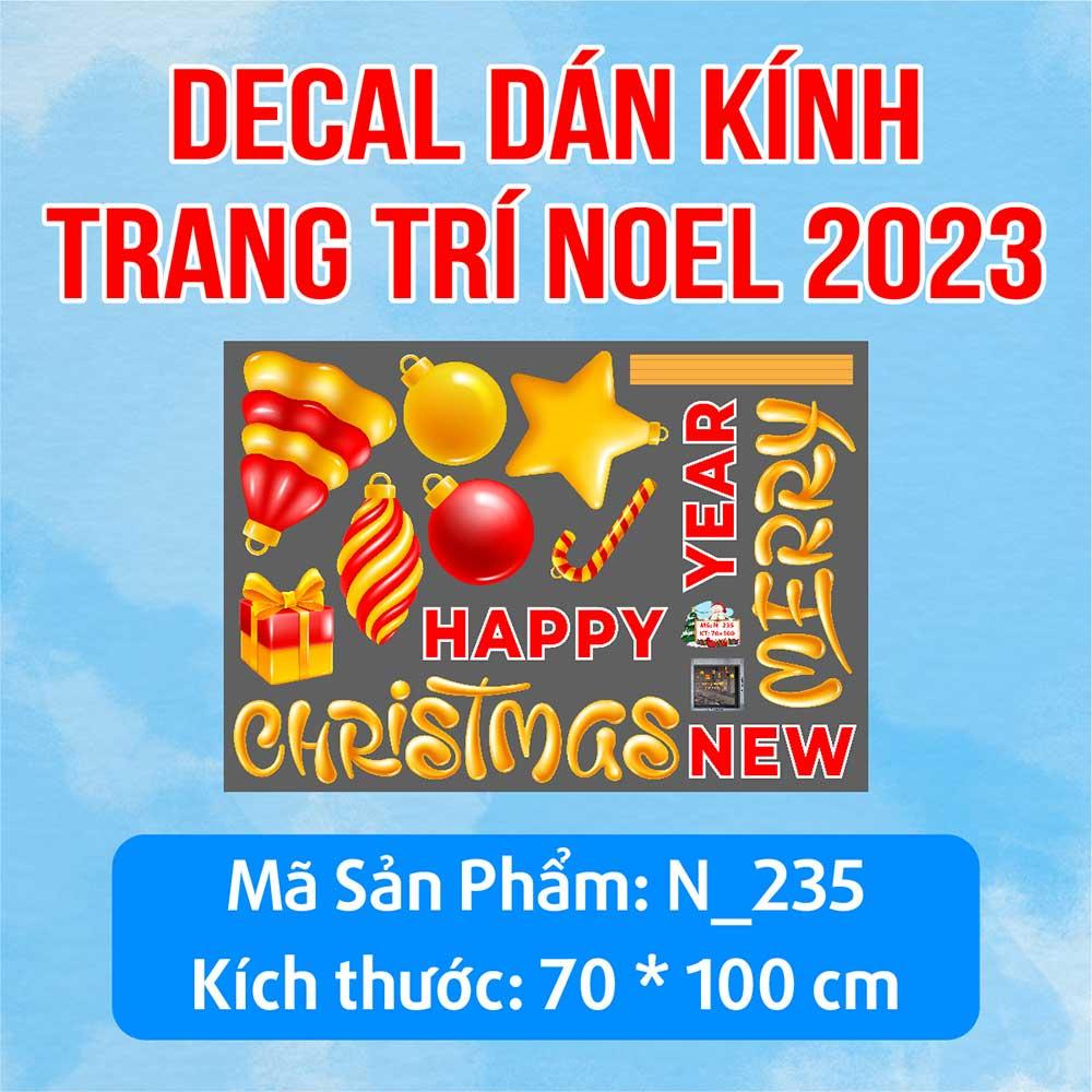 DECAL TRANG TRÍ GIÁNG SINH 2023 COMBO SỐ 4